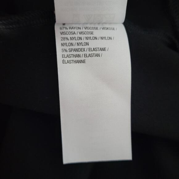 Susan Graver Women’s 2X Black Ponte Knit Cap Sleeve Midi Dress LBD Slimming Work - Picture 13 of 14